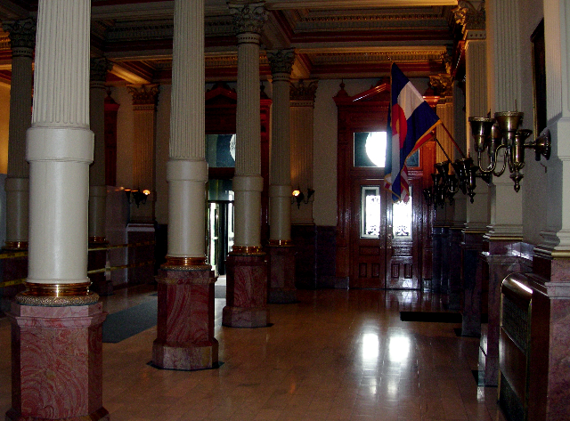 Just inside the Capitol entrance